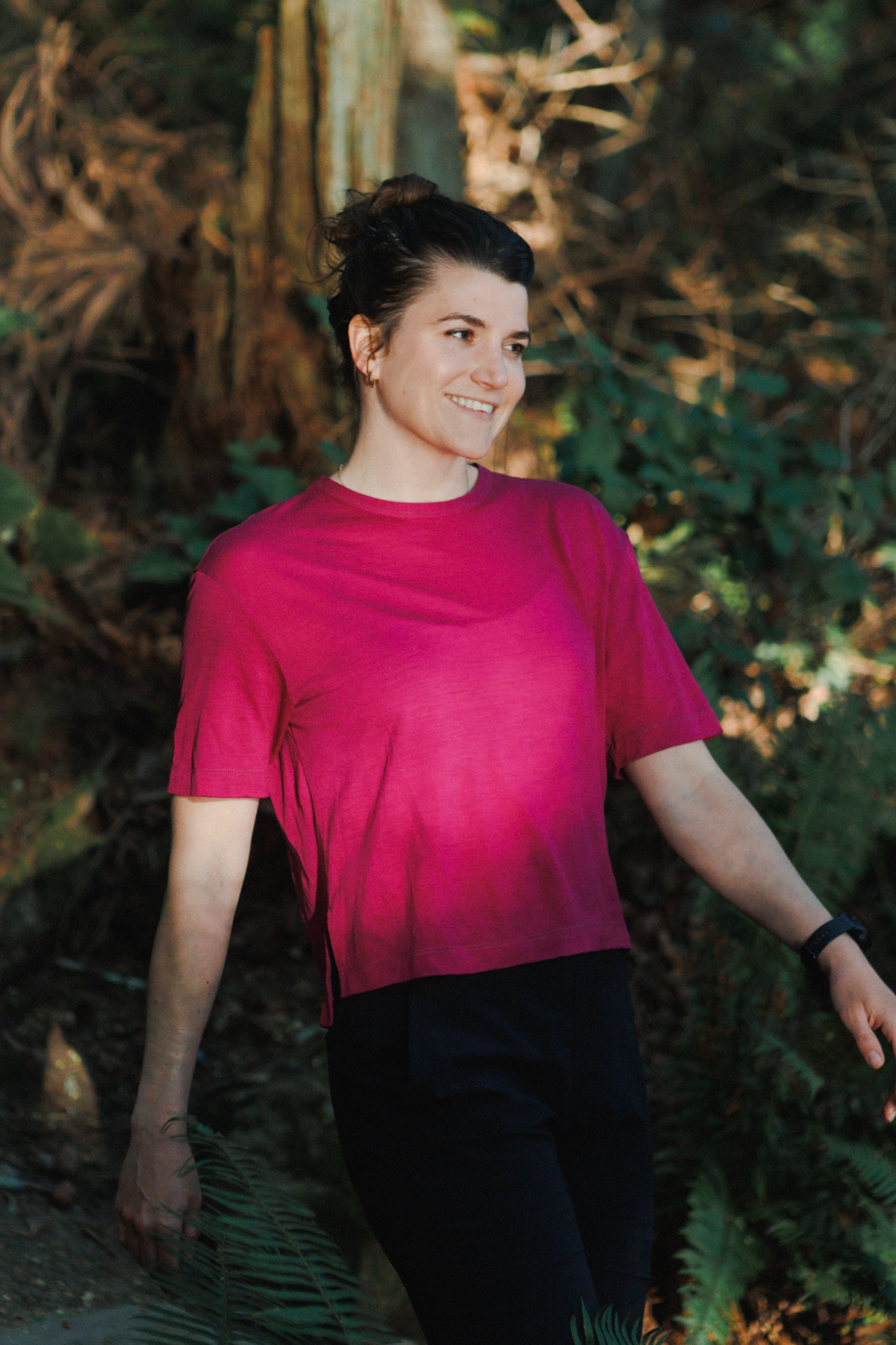 Merino Wool Travel T-Shirt - Berry