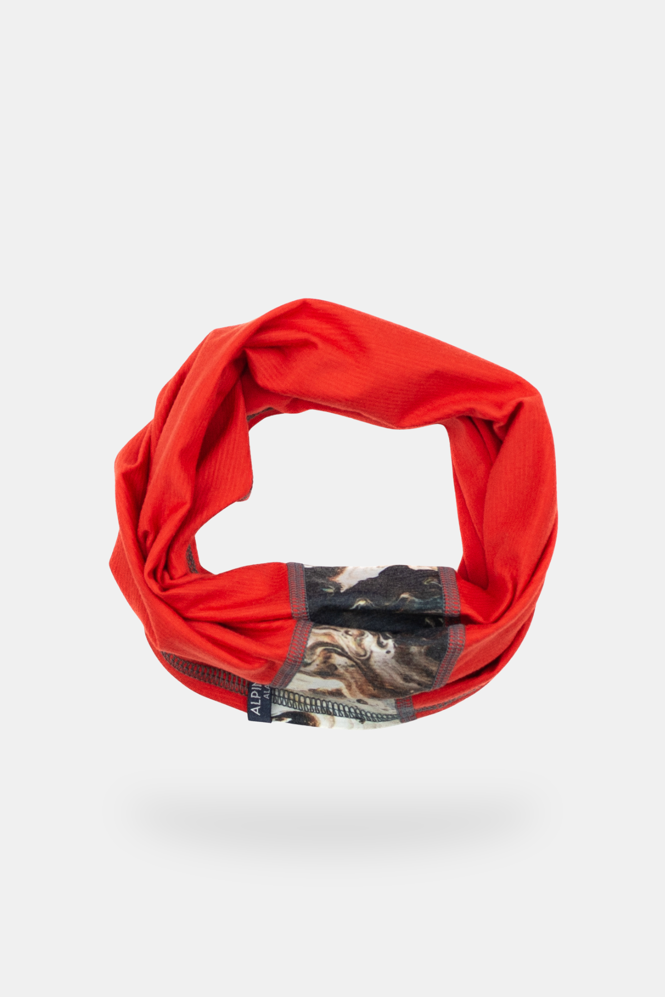 Alpine fit geo neck gaiter autumn alder red rounded image