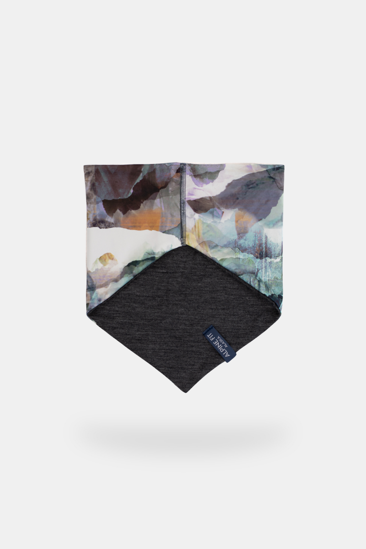 Alpine fit mountain v merino wool neck warmer chugach dusk back image