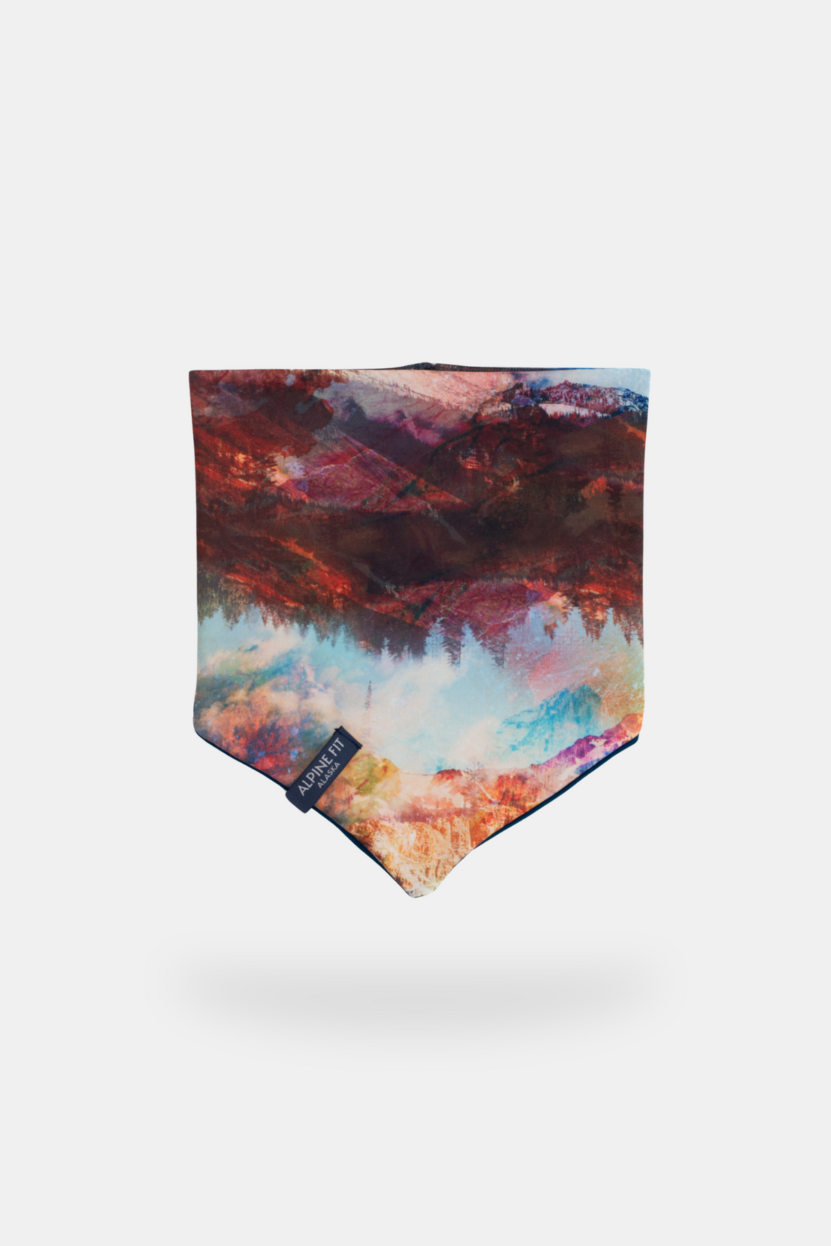 Alpine fit mountain v merino wool neck warmer cosmic peak front image