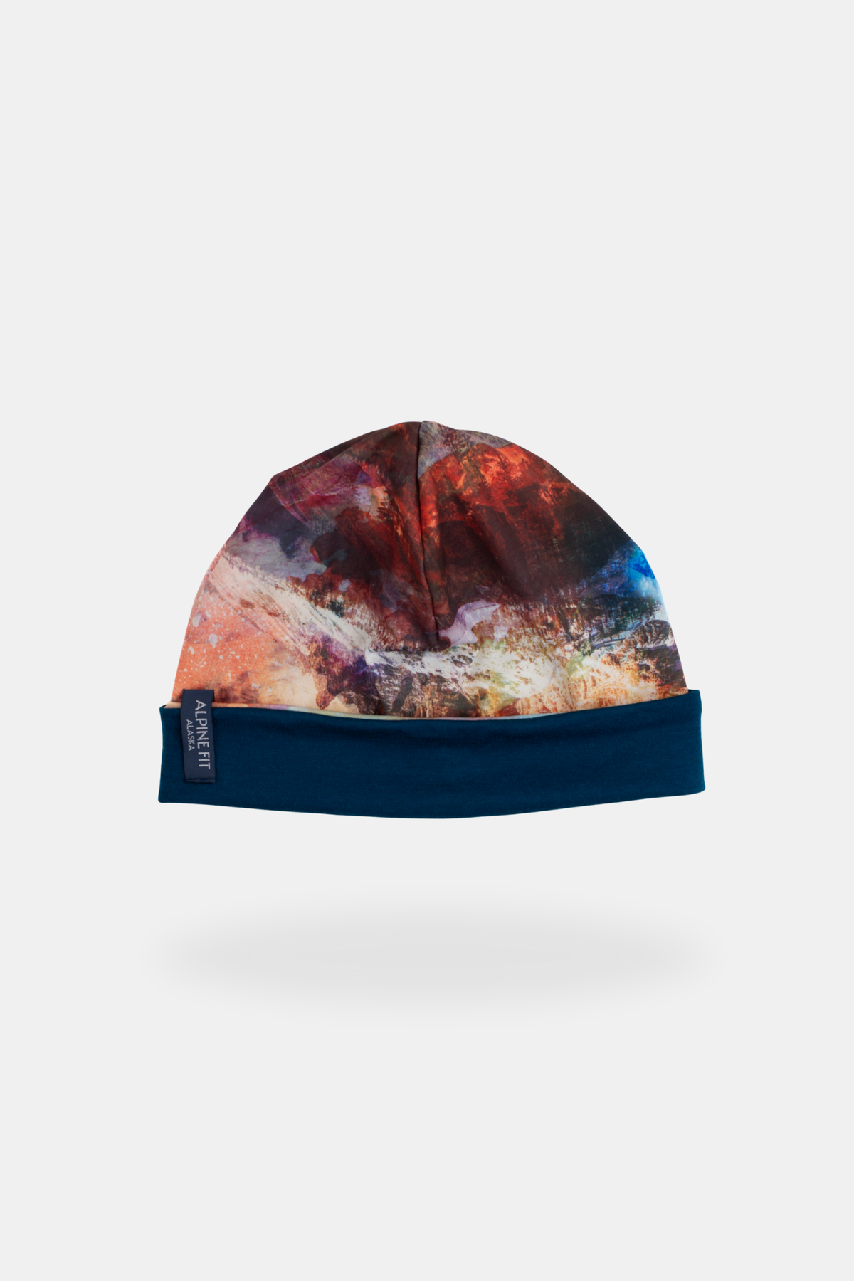 Alpine fit Go all winter merino wool lined hat cosmic peak folded image