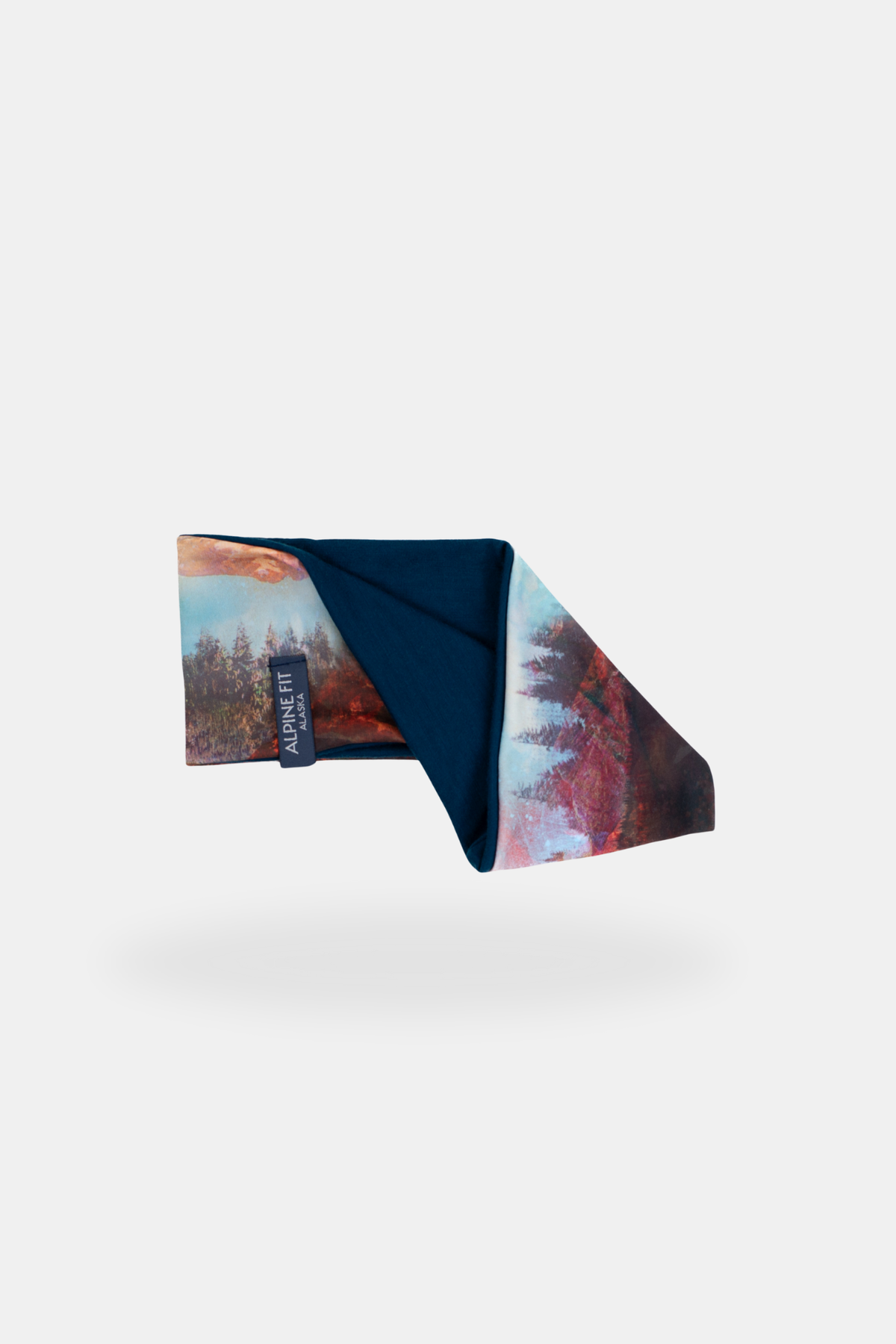 Alpine fit Merino wool lined headband cosmic peak folded image