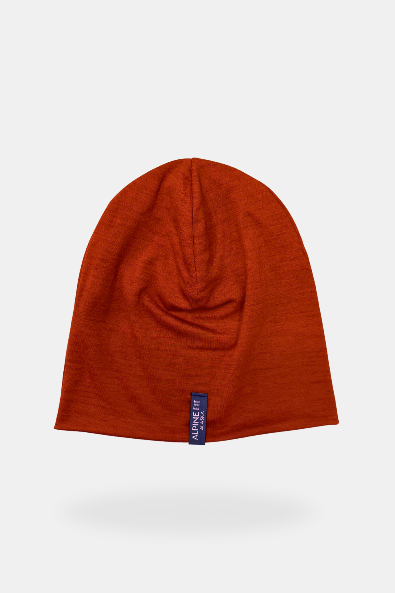Alpine fit Nordic anywhere merino wool hat rust front image