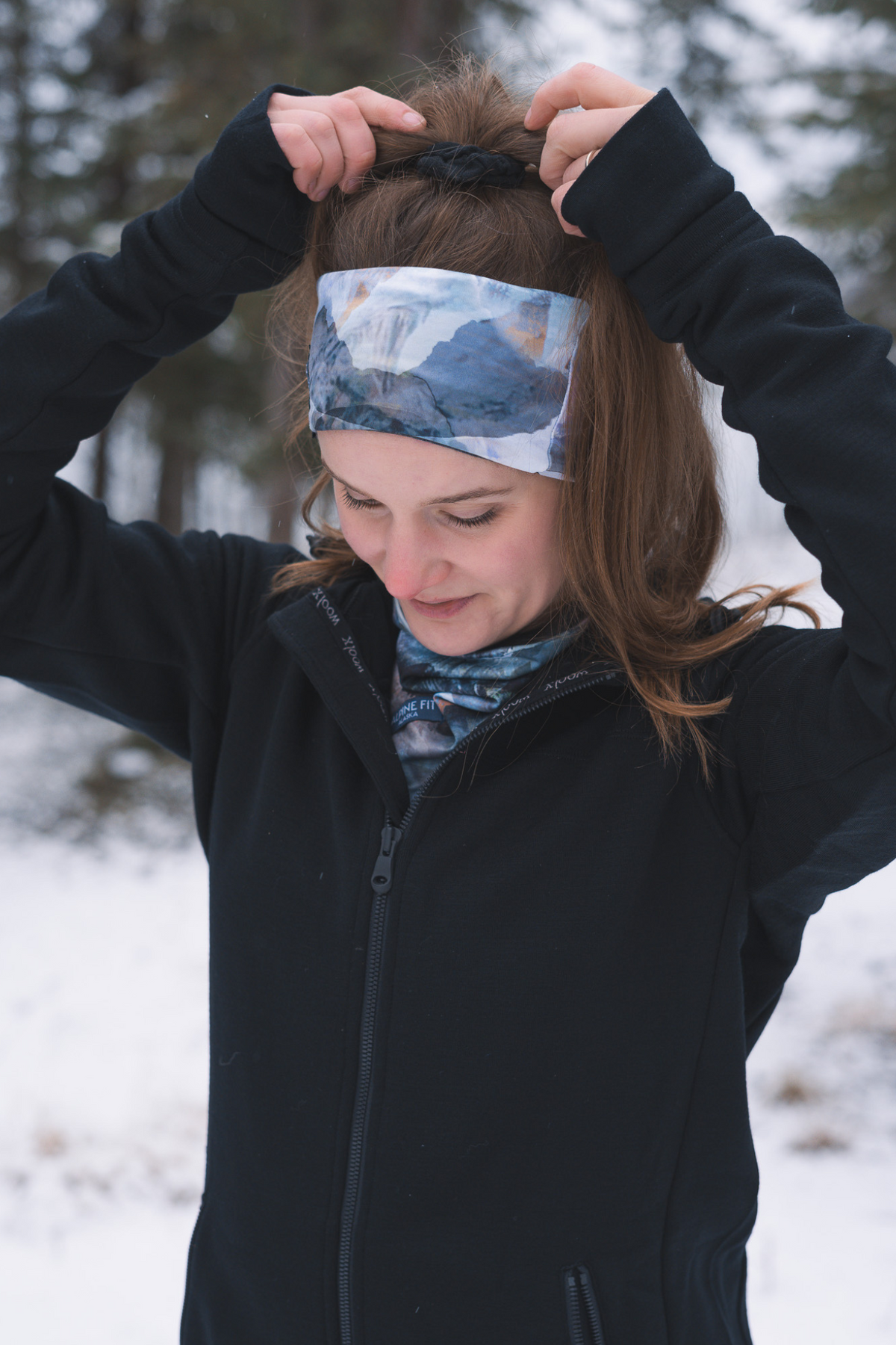 Alpine fit trailhead cozy fleece headband chugach dusk outdoor activity image