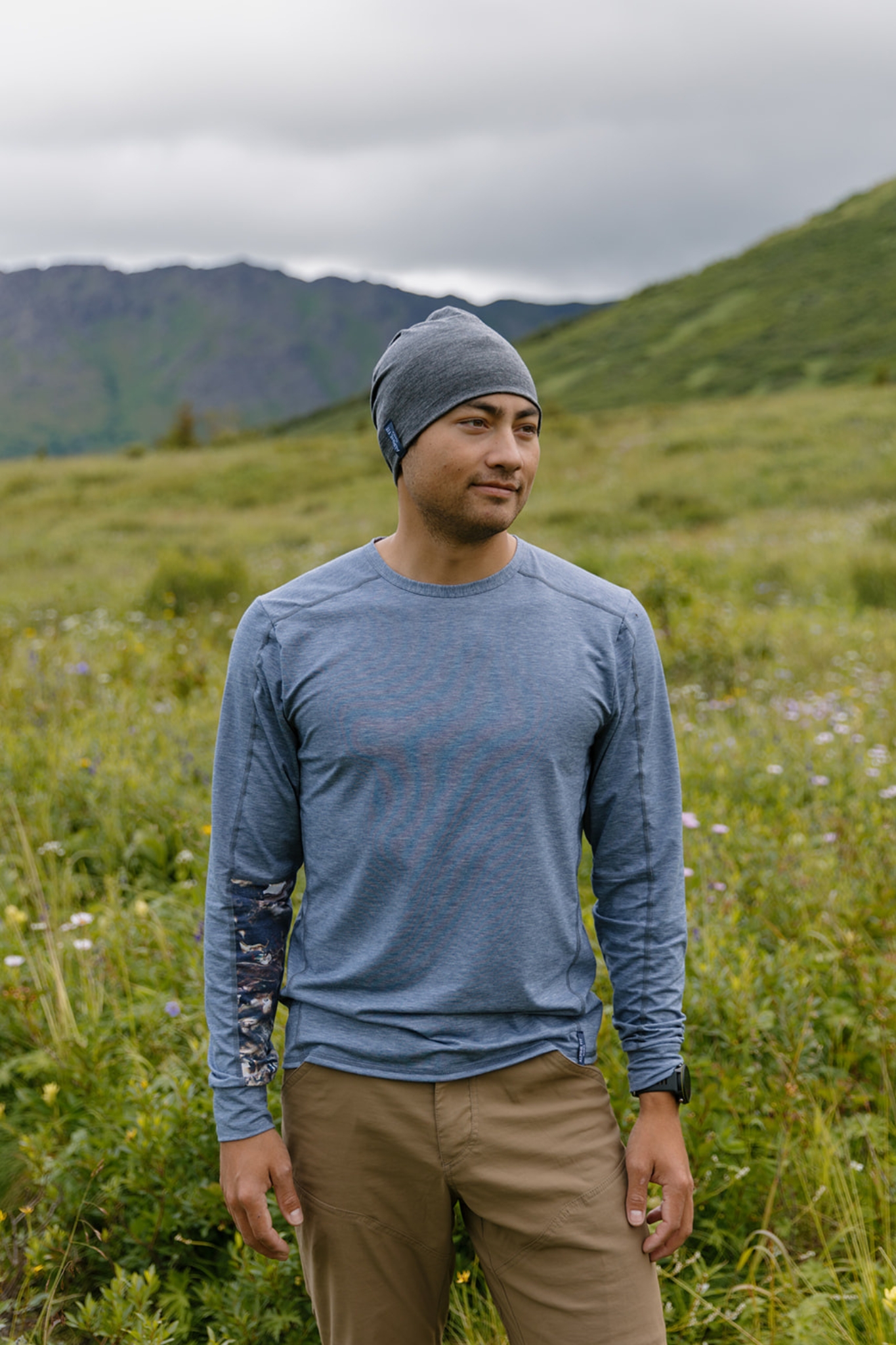 Alpine fit Nordic anywhere merino wool hat Charcoal grey outdoor camp image
