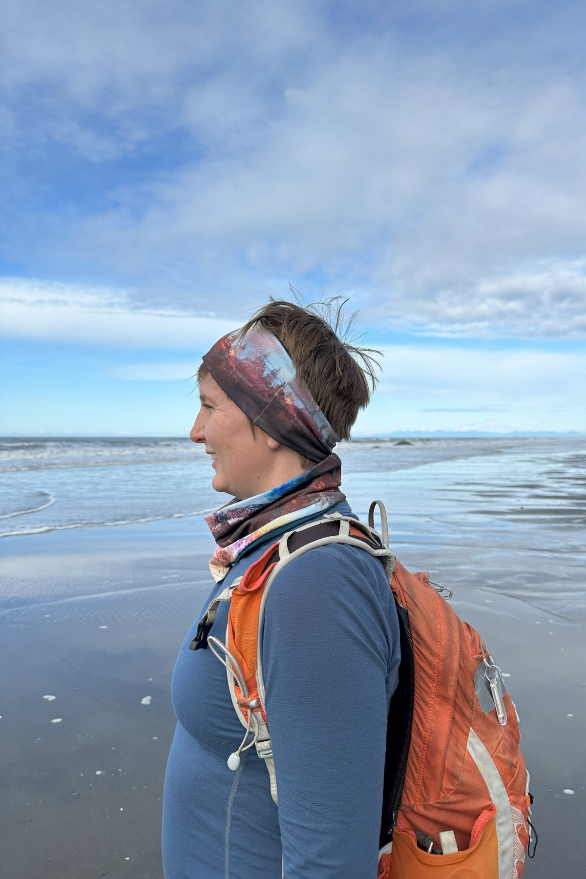 Alpine fit Merino wool lined headband cosmic peak second outdoor activity image