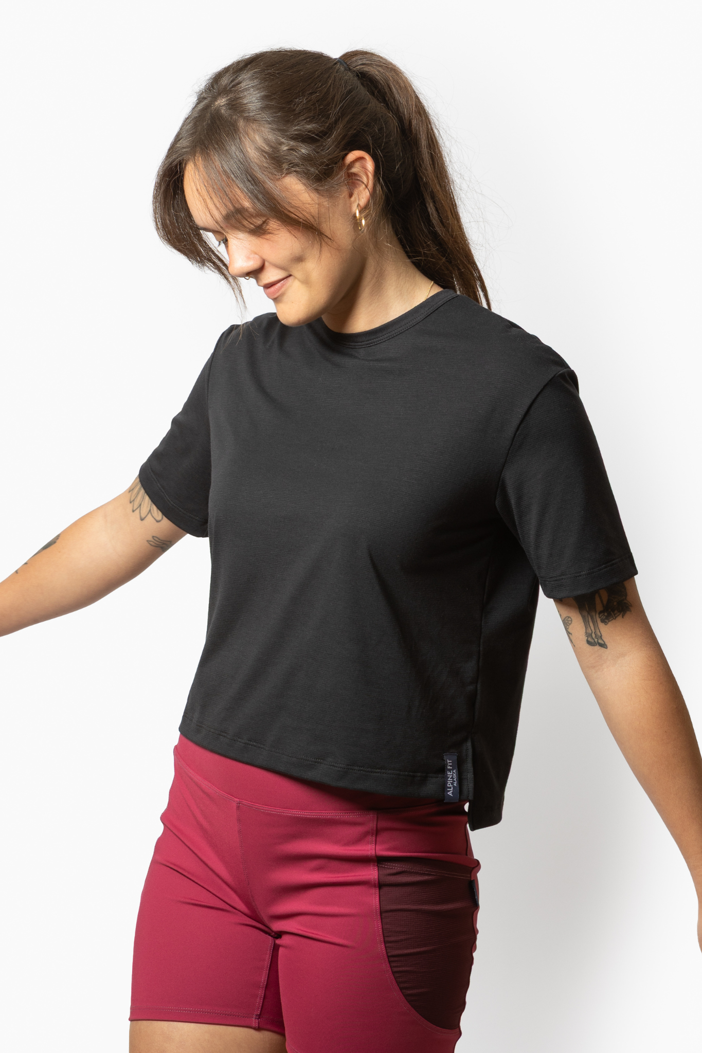 Merino Wool Travel T-Shirt - Black