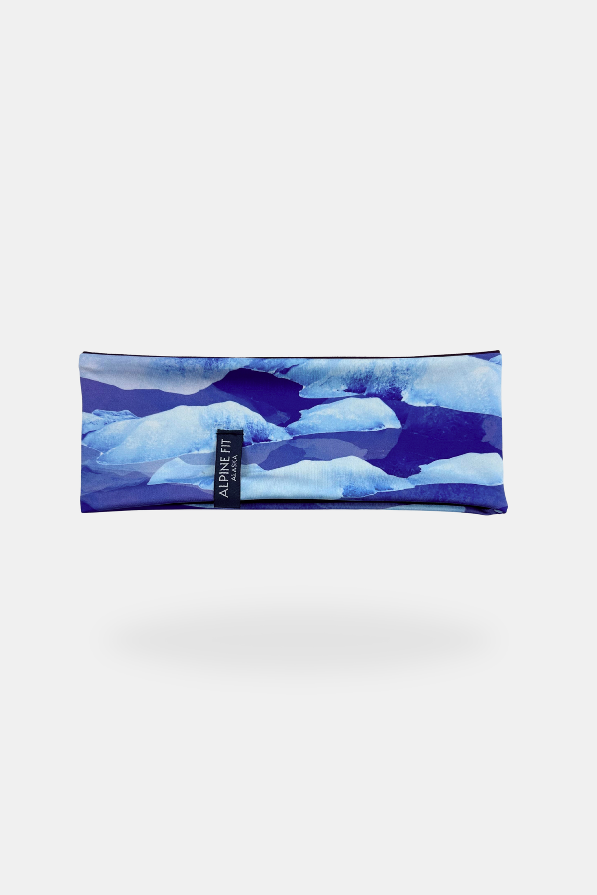 Alpine fit Merino wool lined headband glacial front image