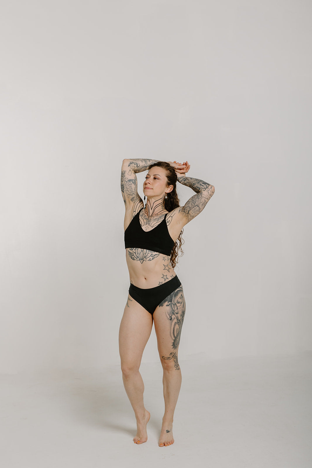 - Alpine fit athletic thong obsidian cove black second model image