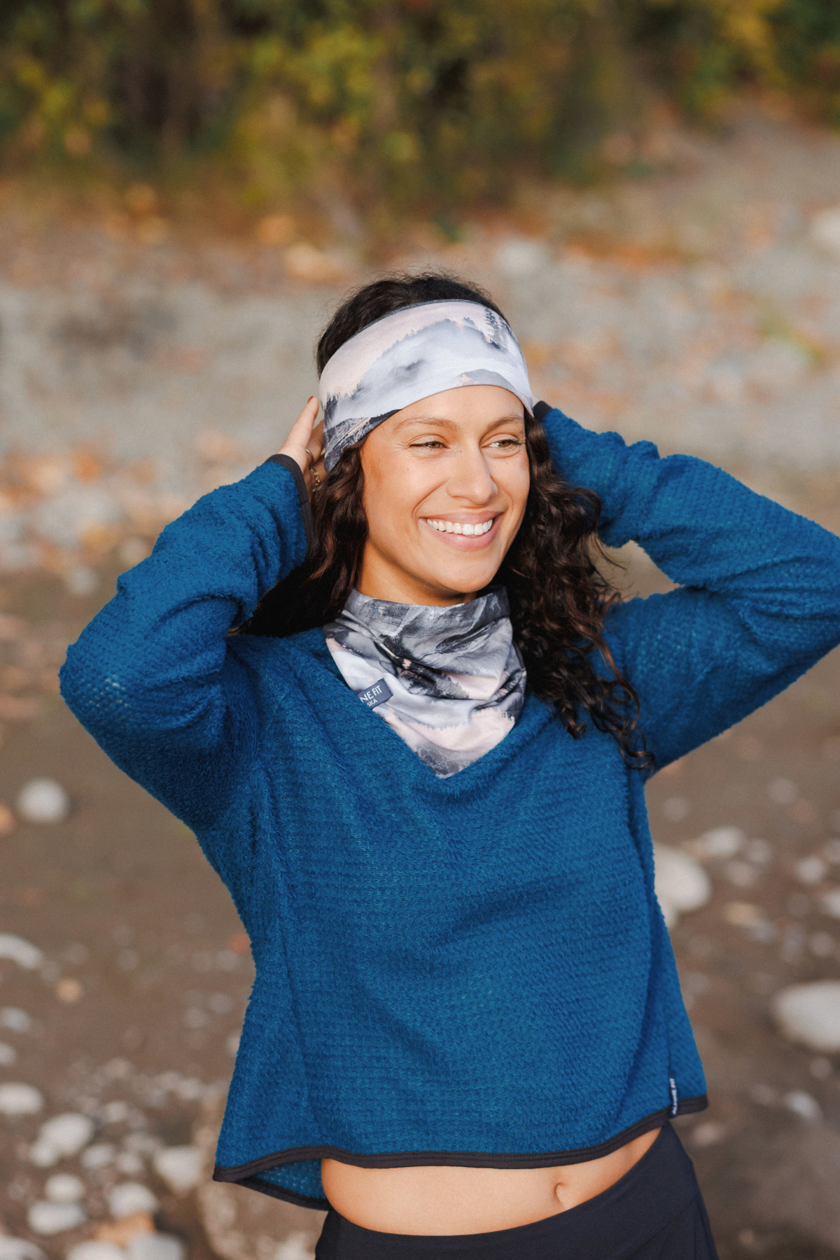 Merino Wool Lined Headband - Pathways