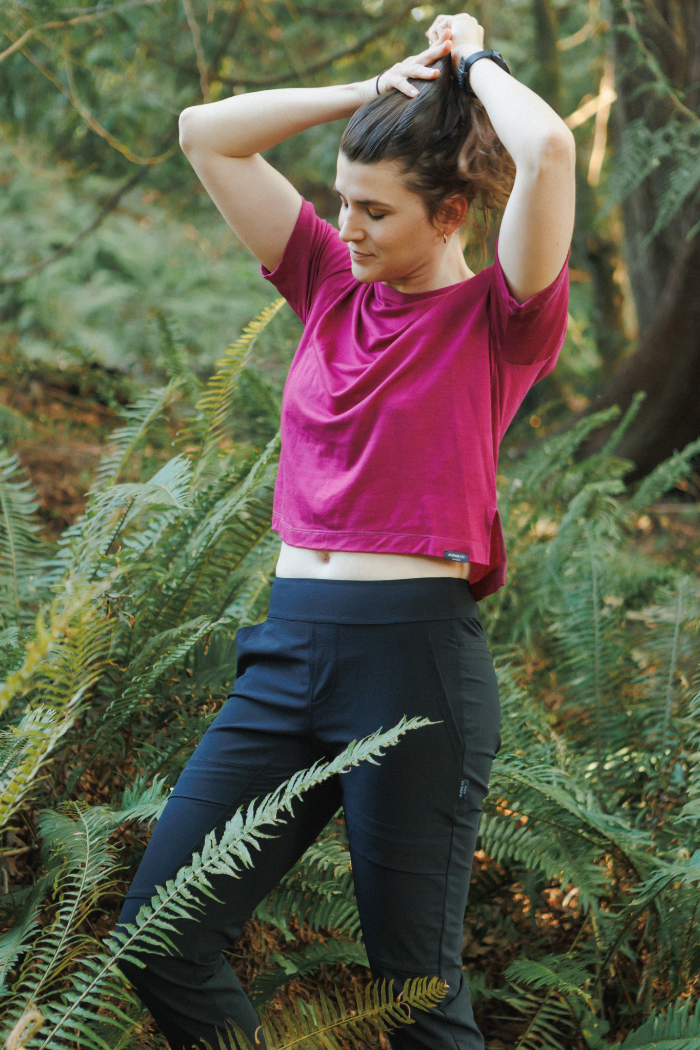 Merino Wool Travel T-Shirt - Berry