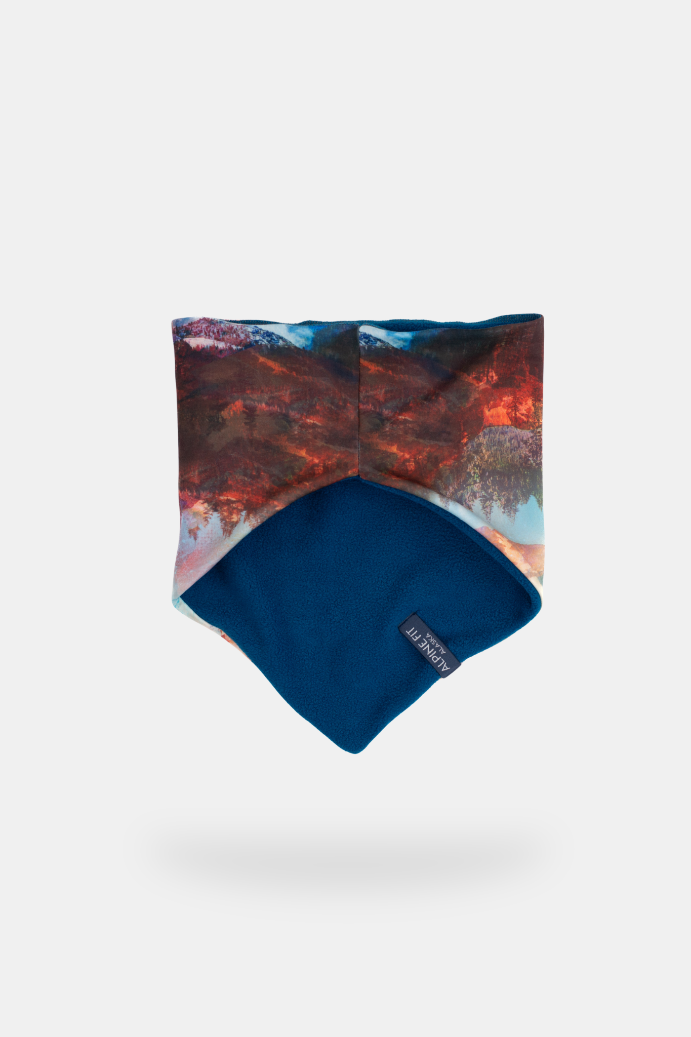 Alpine fit mountain v fleece neck warmer cosmic peak back image