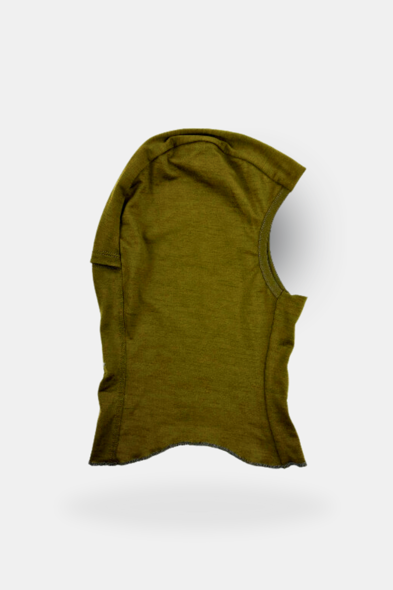 Alpine fit Merino wool balaclava kelp green side image