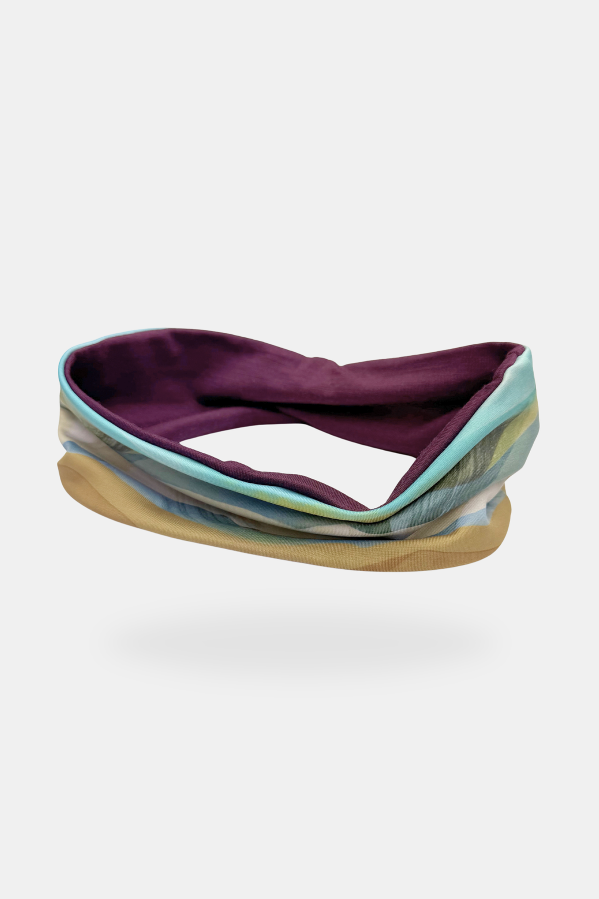 Merino Wool Lined Headband - Rainbow Peak