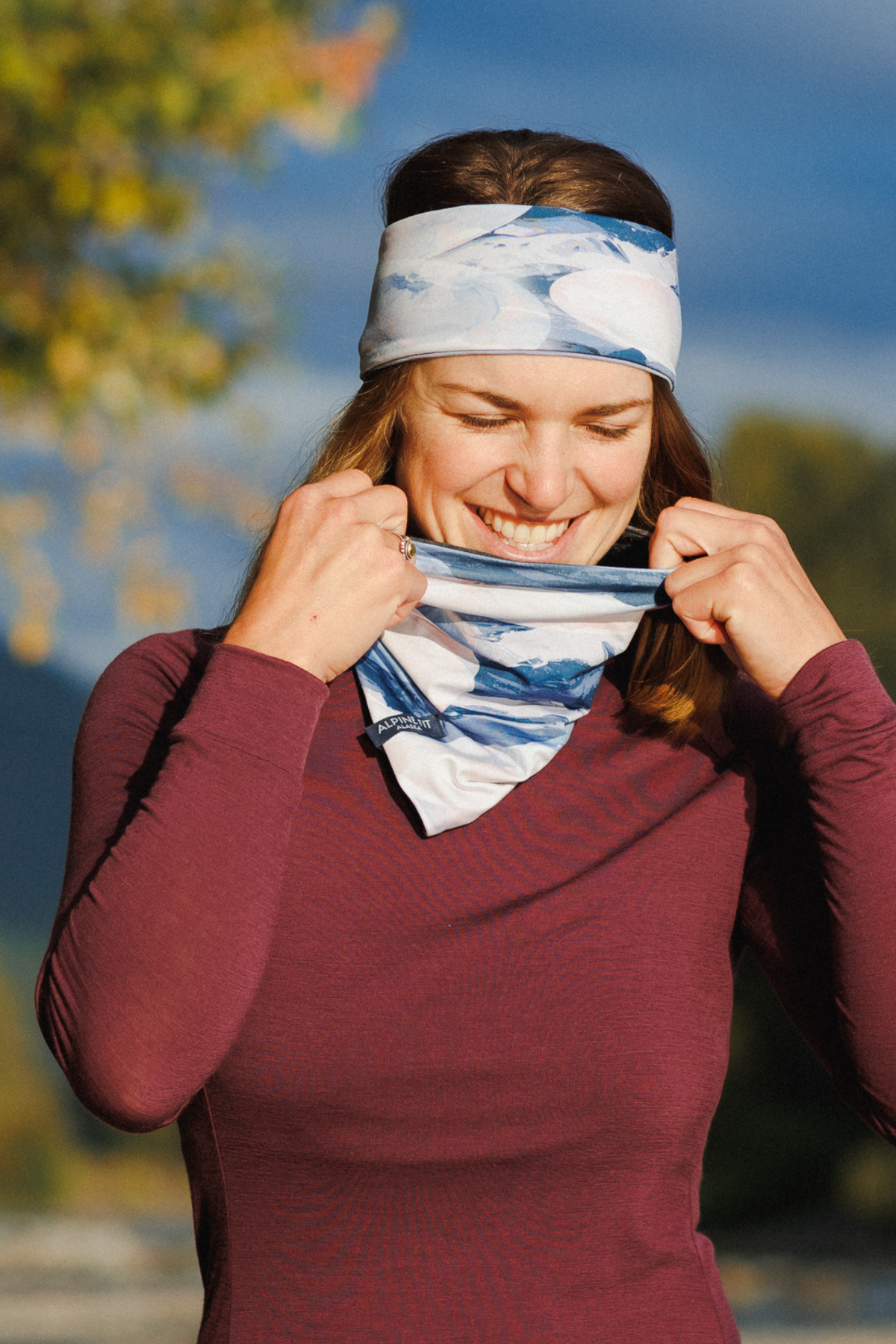 Merino Wool Lined Headband - Sunset