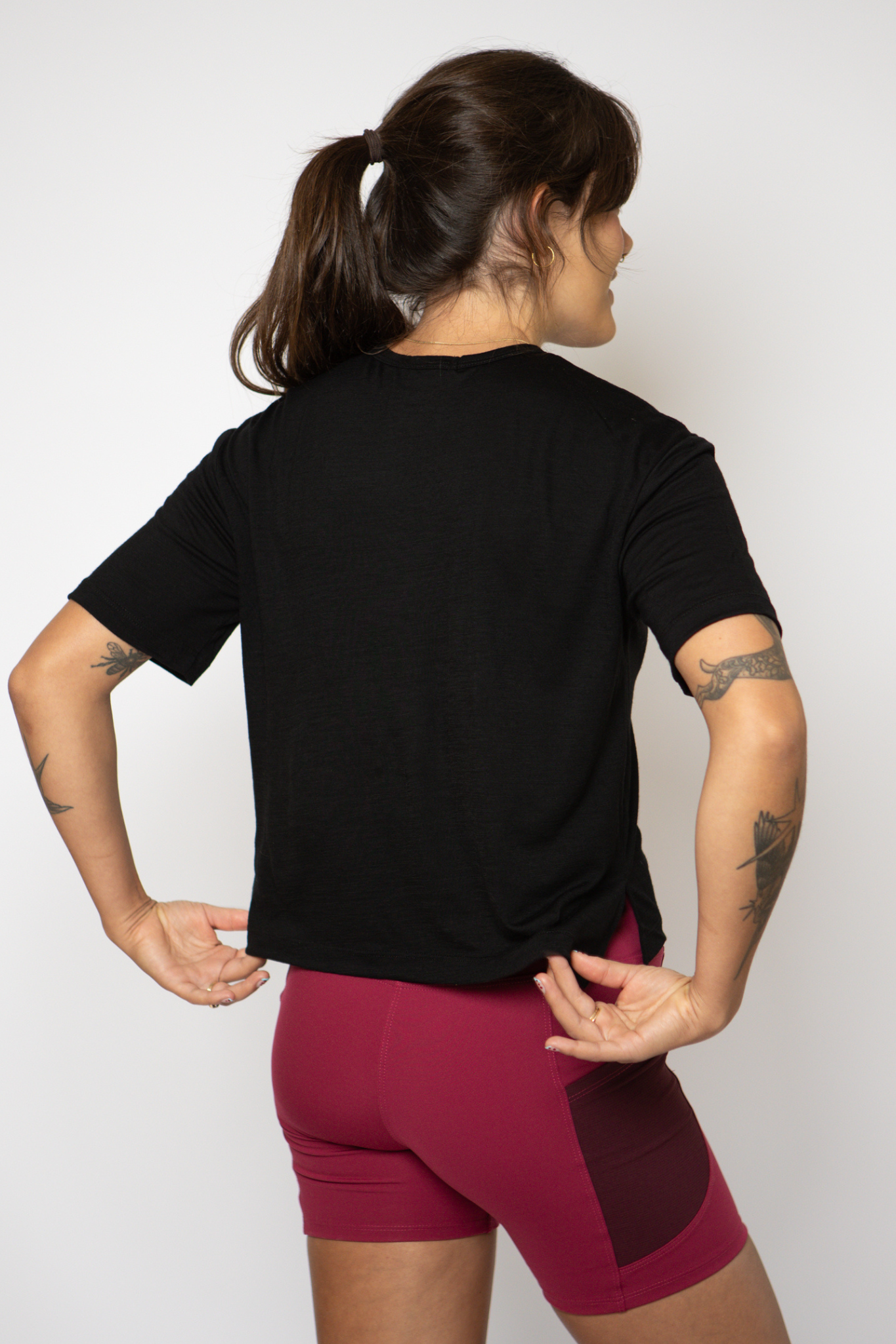Merino Wool Travel T-Shirt - Black