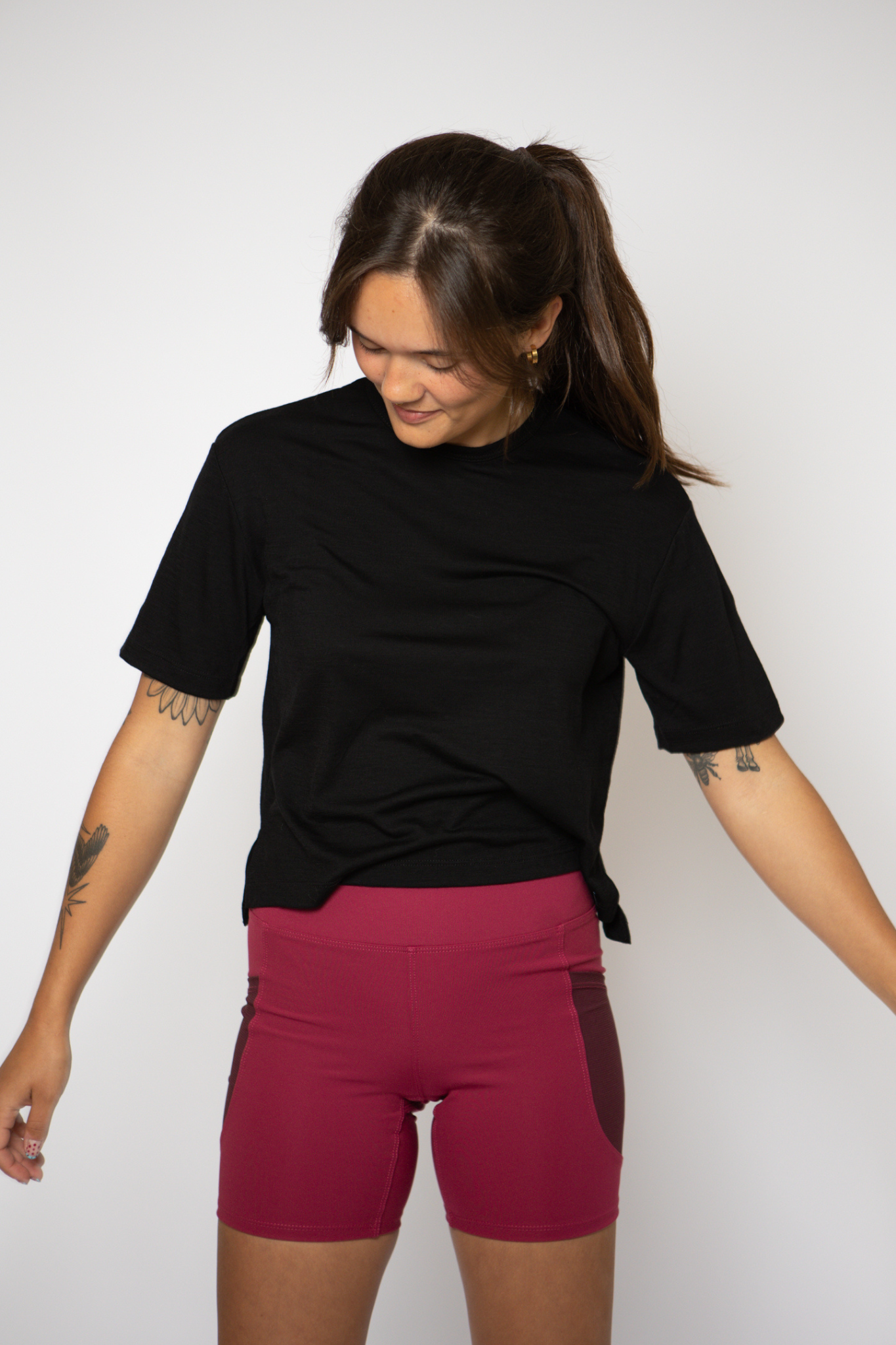 Merino Wool Travel T-Shirt - Black