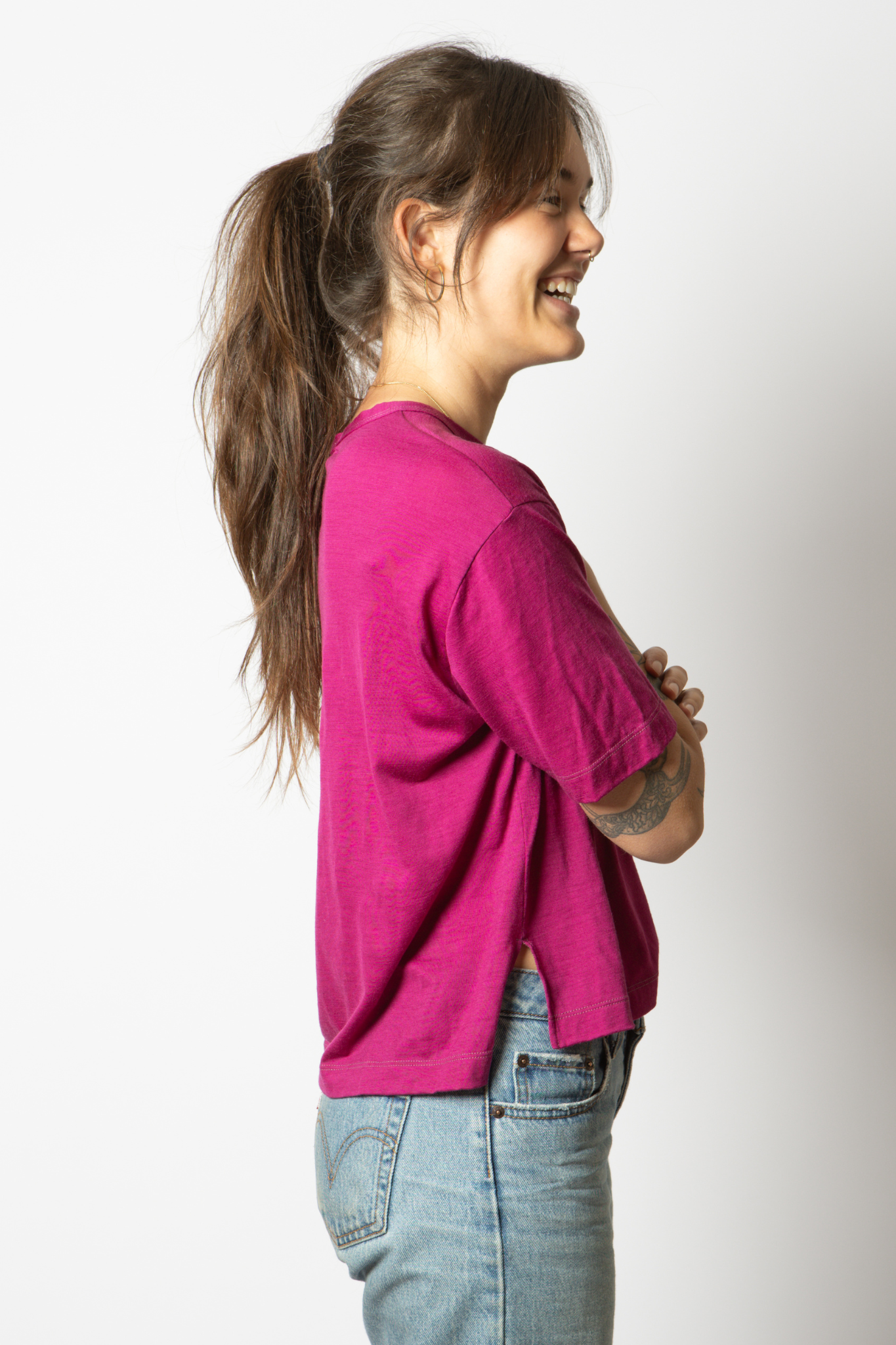 Merino Wool Travel T-Shirt - Berry