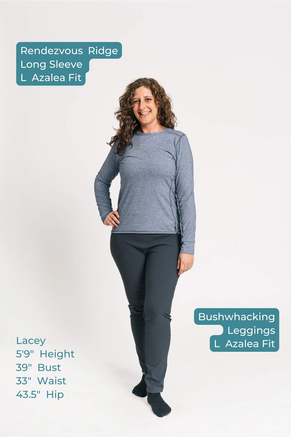 Luxe Full Length Leggings UPF50+ Sensitive Collection Size Guide