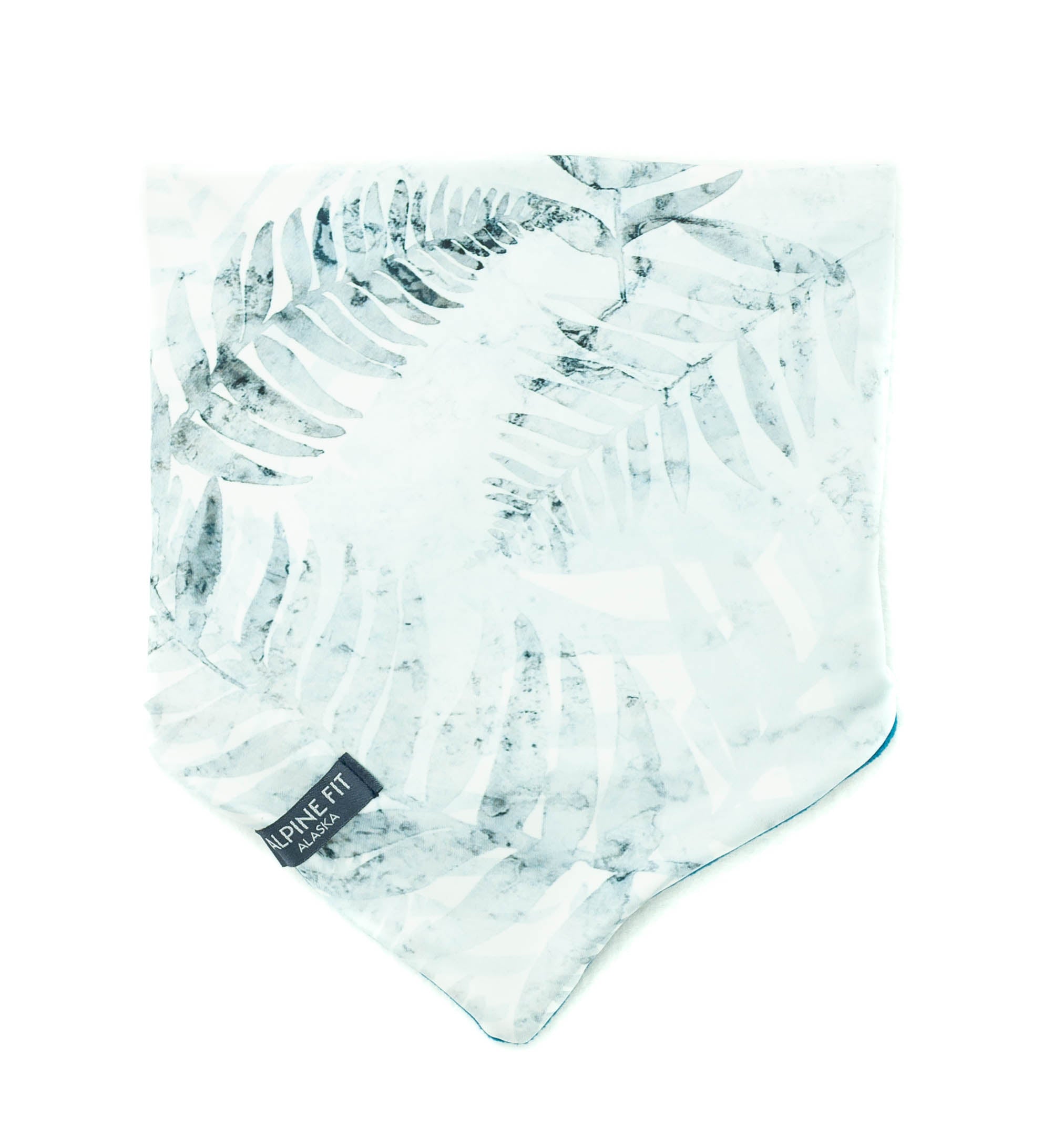 Alpine Fit Fleece Lined Neck Warmer Fern Print Flat Lay Front
