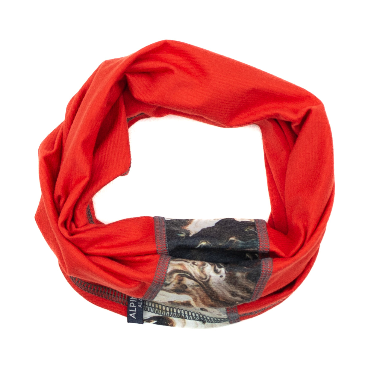 Alpine Fit Neck Gaiter For Hiking Red Flat Lay Top