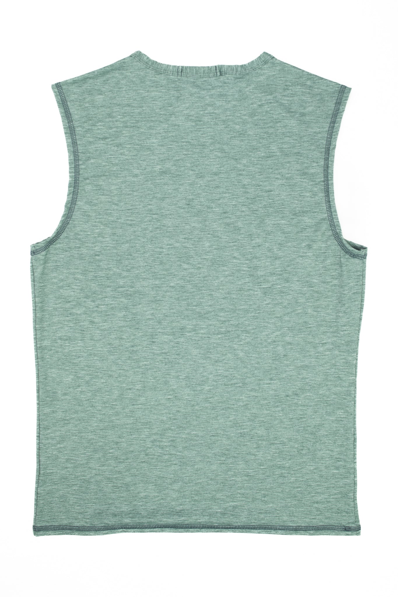 Alpine Fit Sleeveless Base Layer Shirt Green Flat Lay Back