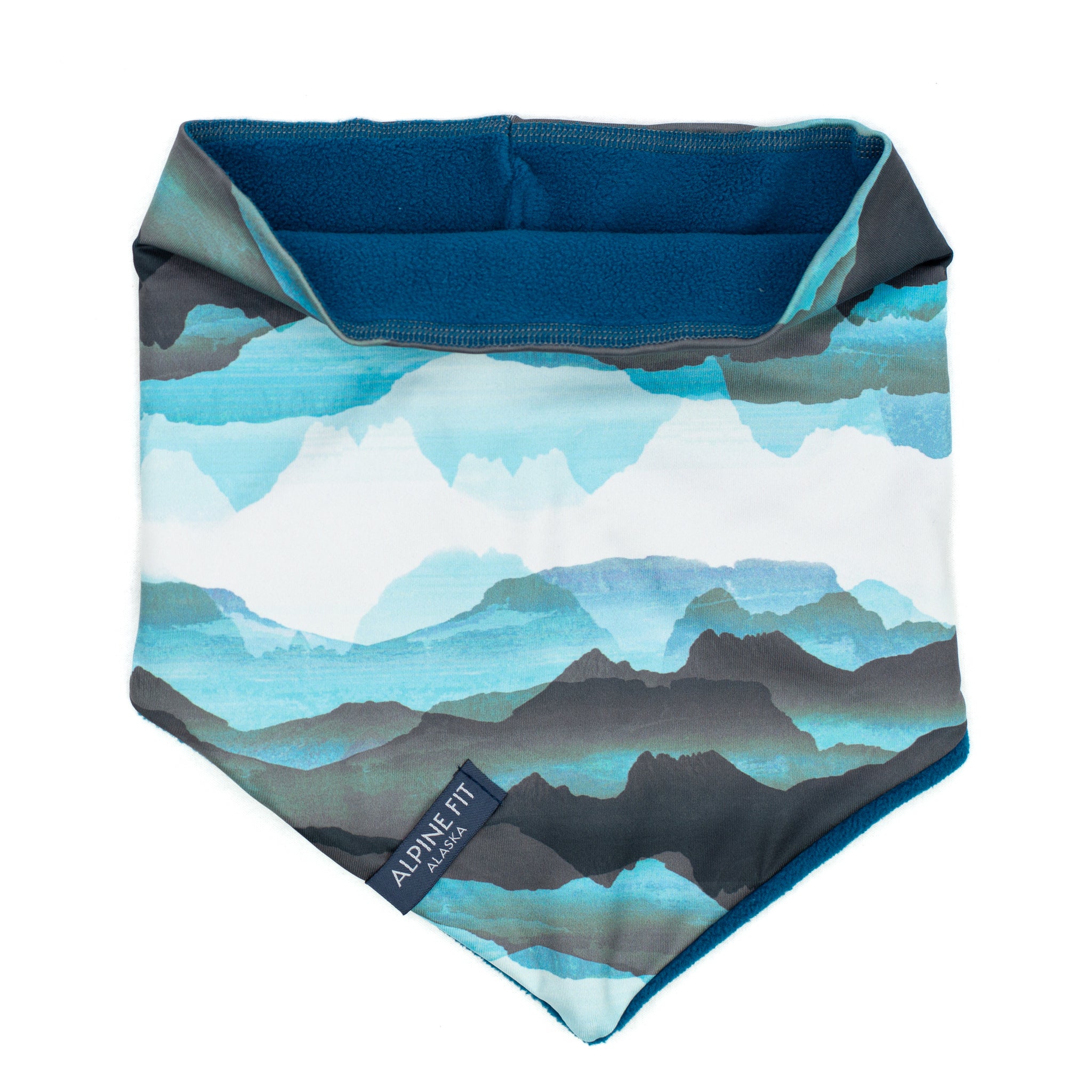 Alpine Fit Fleece Lined Neck Warmer Sea To Sky Print Showing Inside