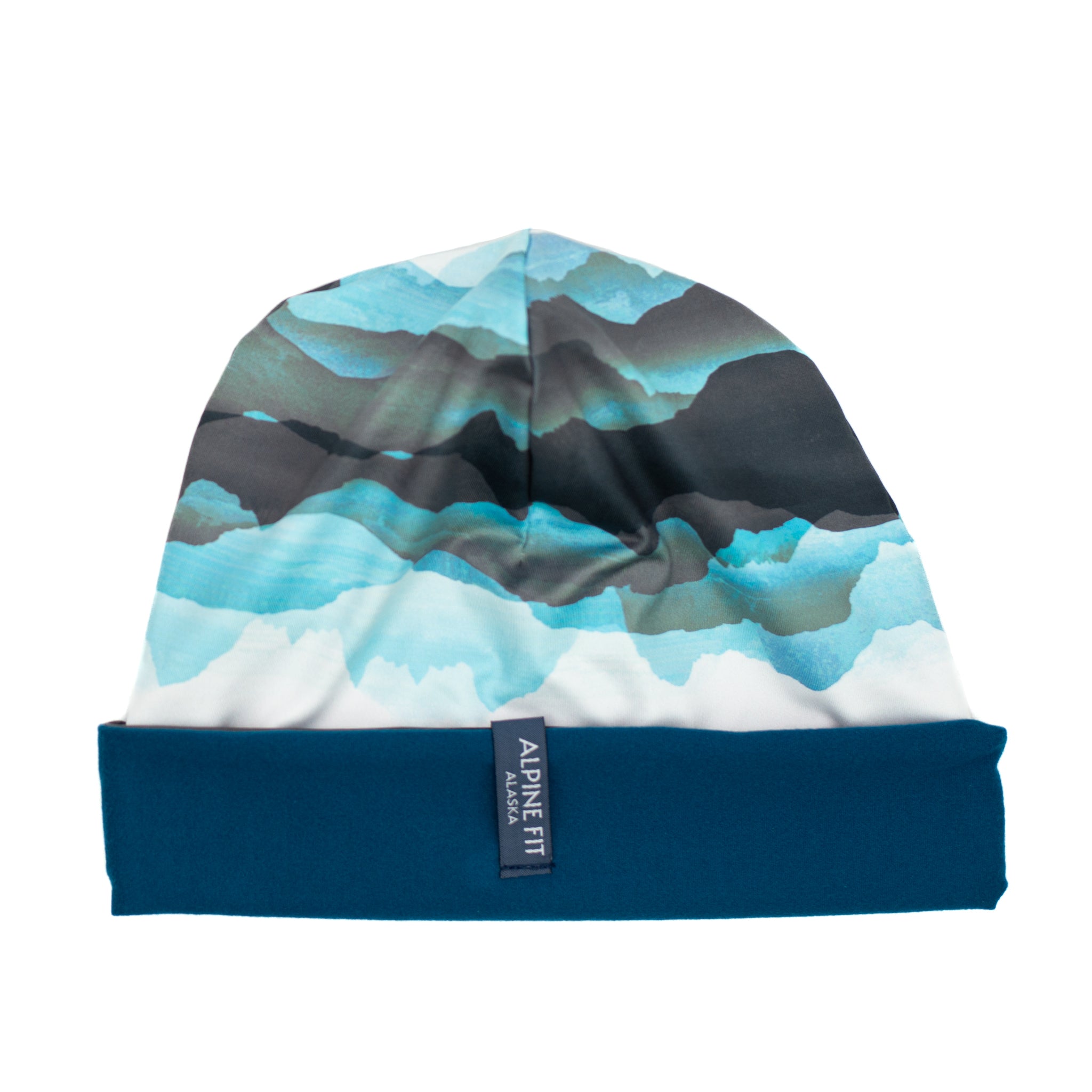 alpine fit fleece hat sea to sky flat lay fold up