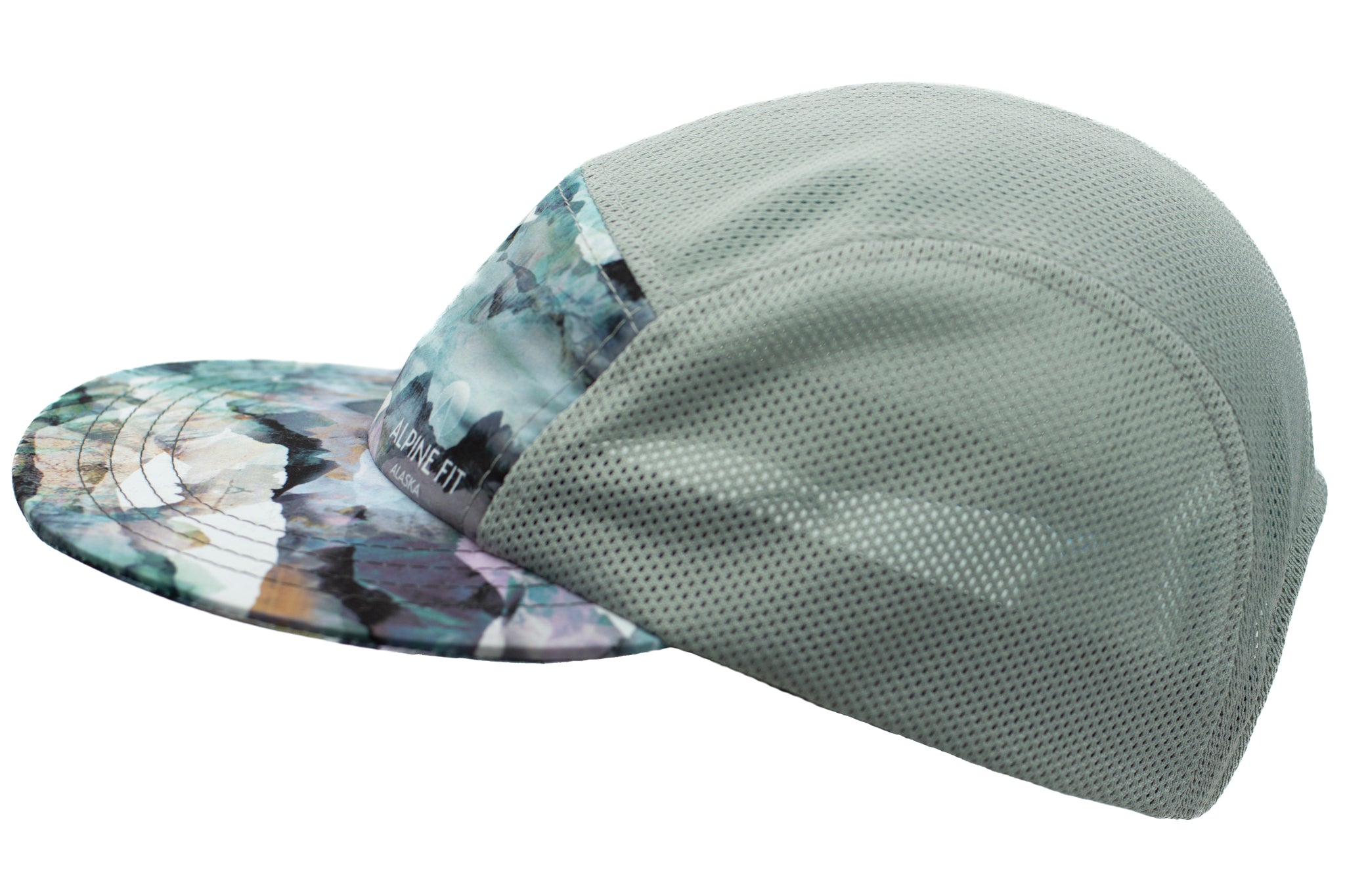 alpine fit brimmed hat gray side view