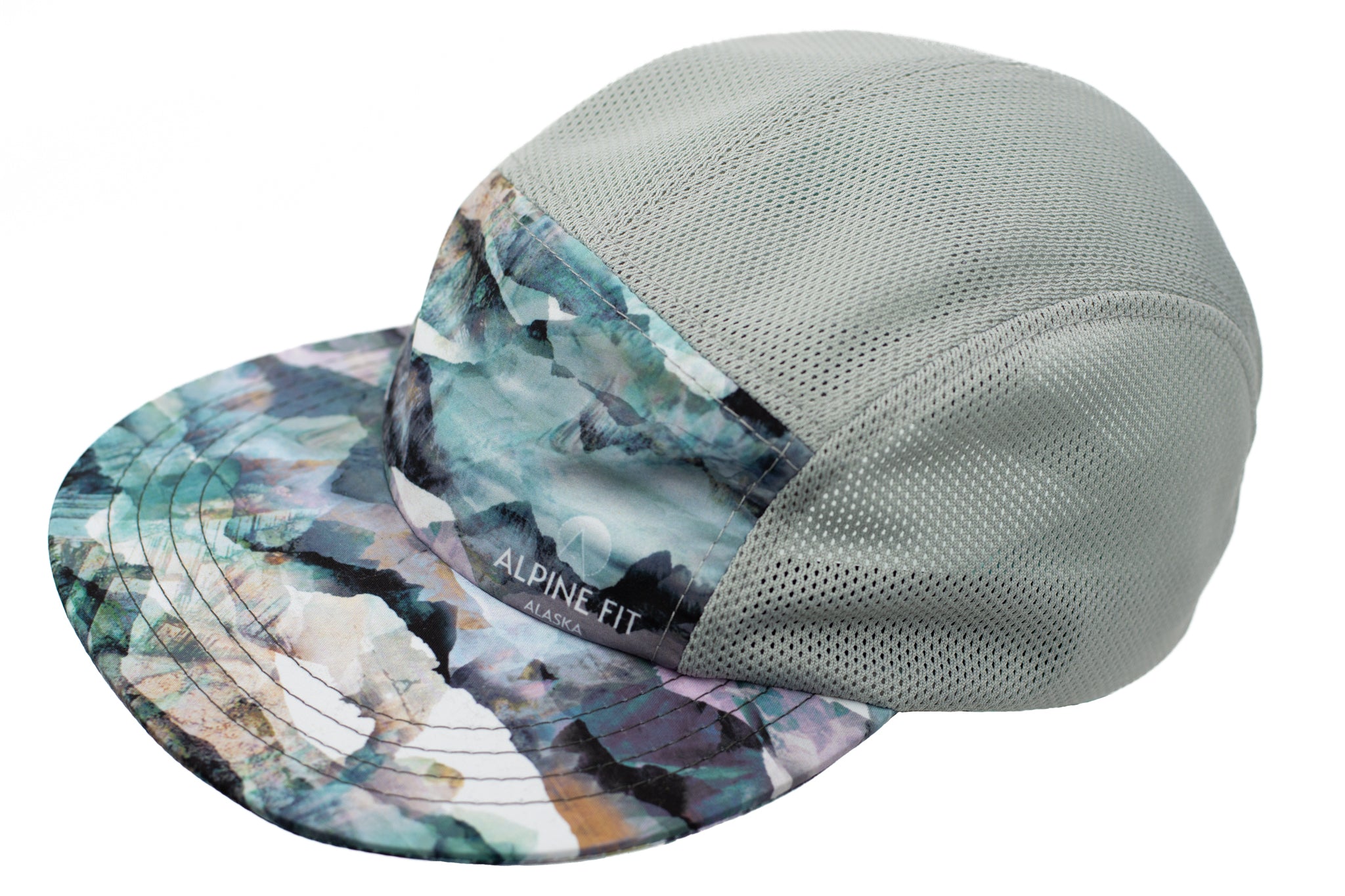alpine fit brimmed hat gray side view