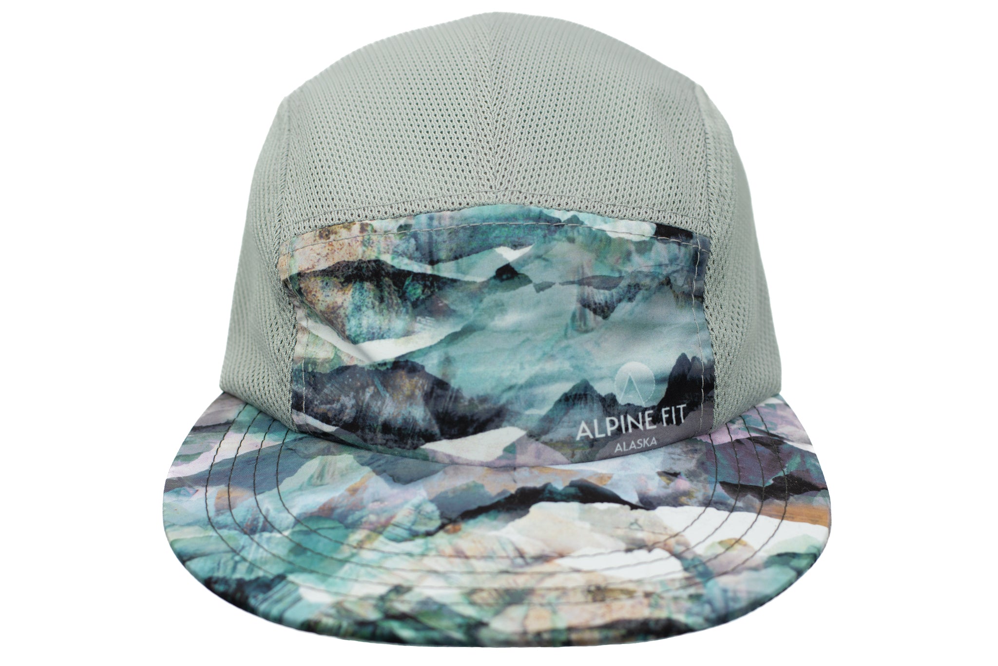 alpine fit brimmed hat gray front view