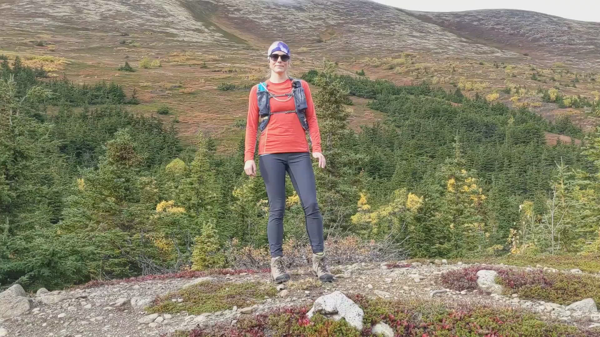 alpine fit hiking leggings short video